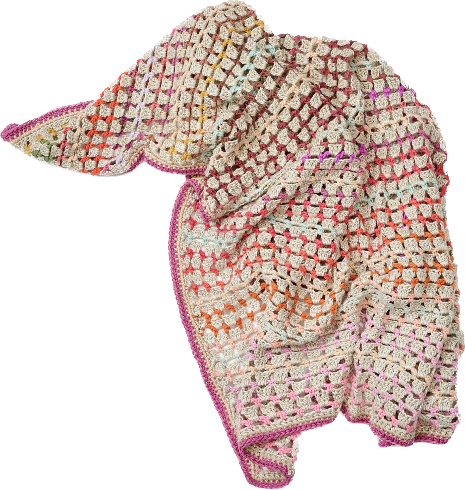 Hand-crochet baby blanket