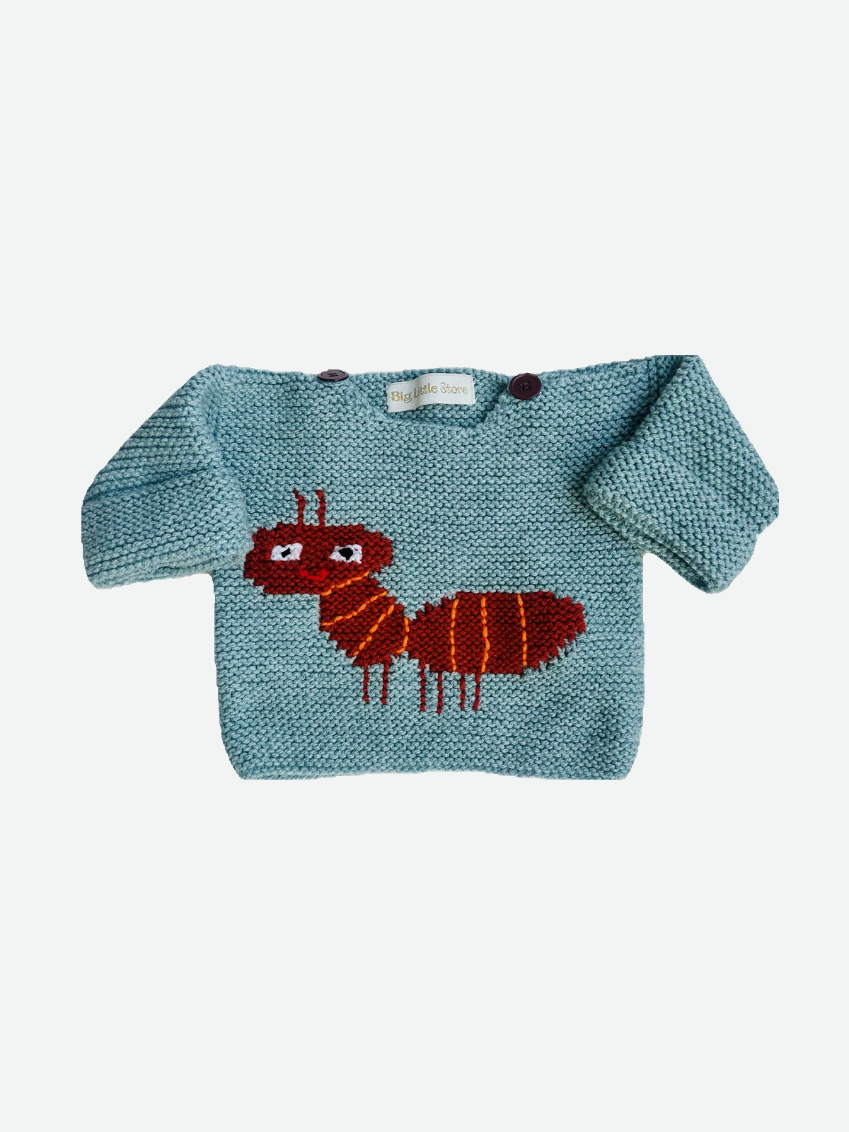 Hand-Knitted Bug Jumper