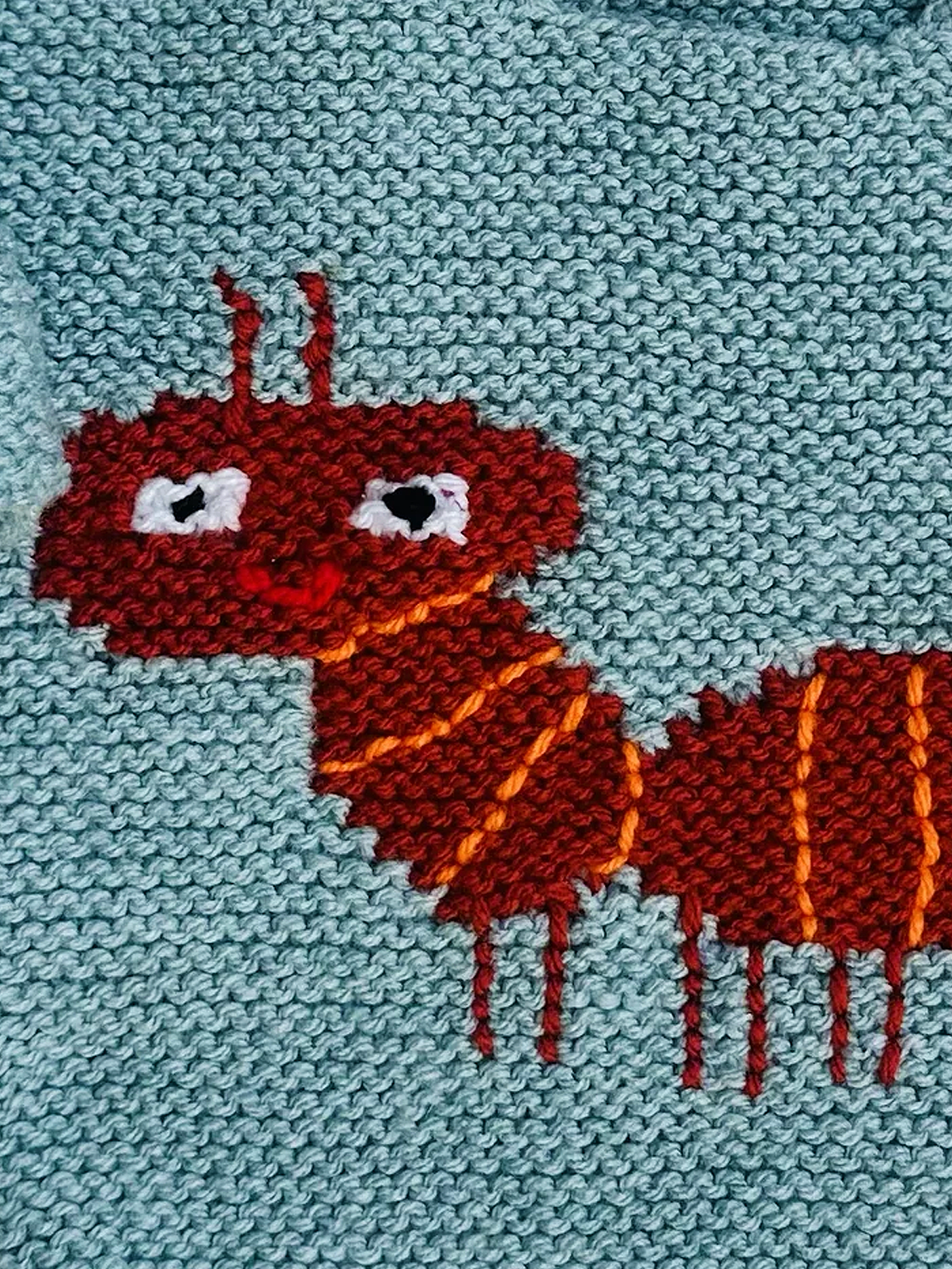 Hand-Knitted Bug Jumper