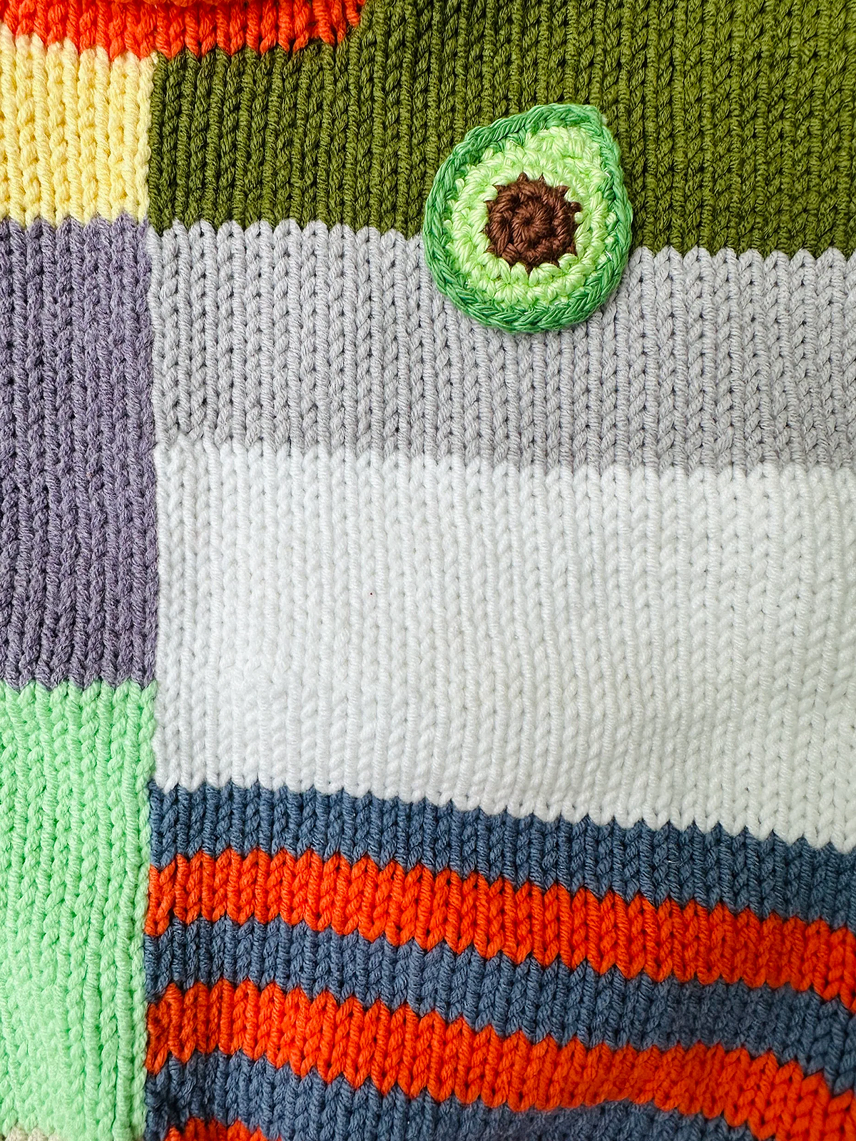 Hand-Knitted Avocado Body Warmer