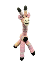 Load image into Gallery viewer, Knitted Pink Giraffe Toy
