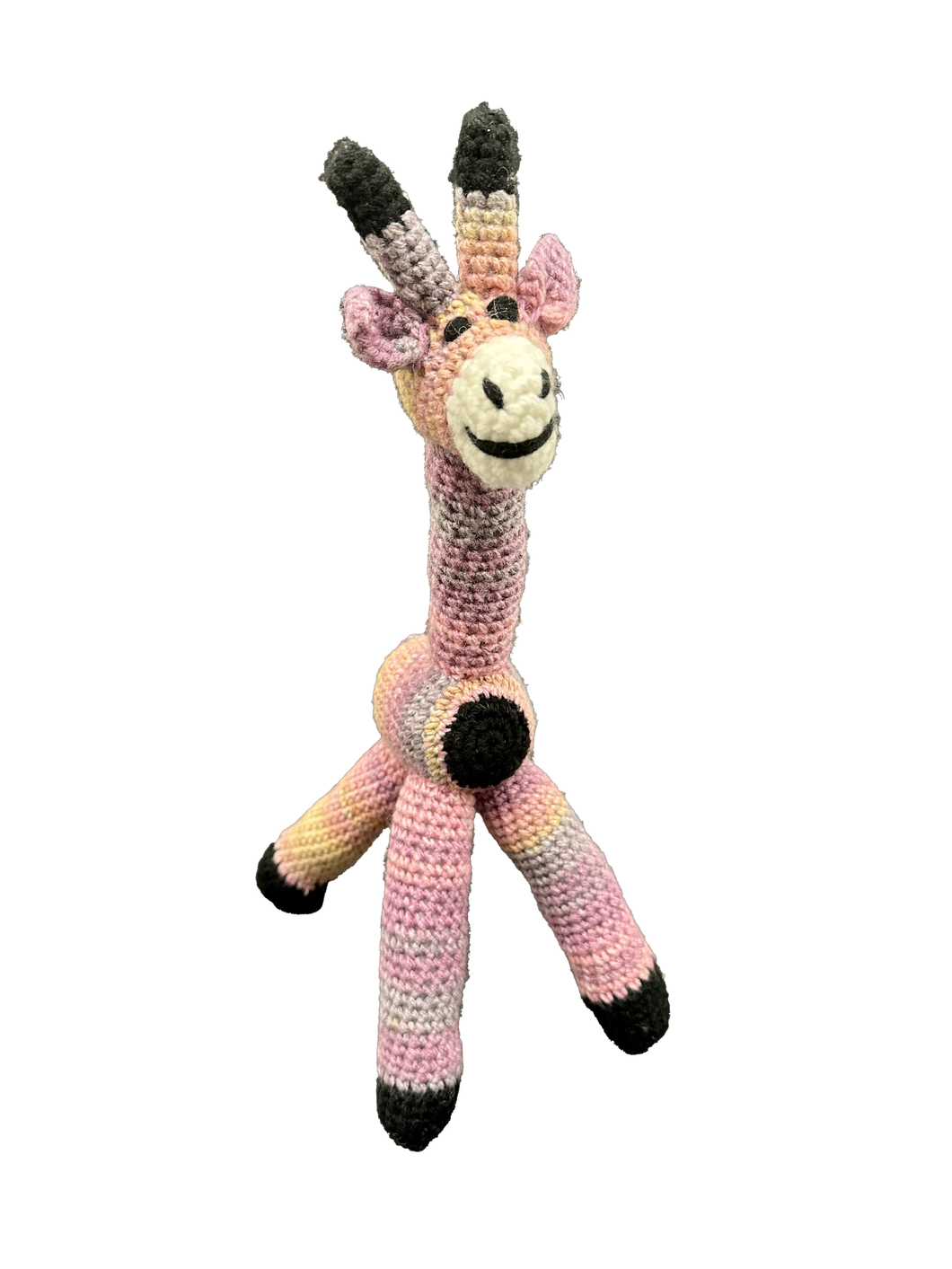 Knitted Pink Giraffe Toy