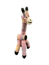 Load image into Gallery viewer, Knitted Pink Giraffe Toy
