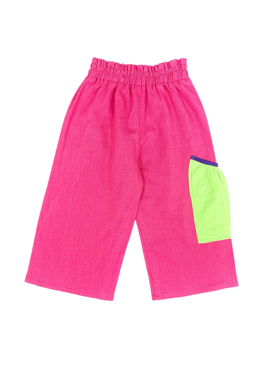 Pink Linen Happy Pants