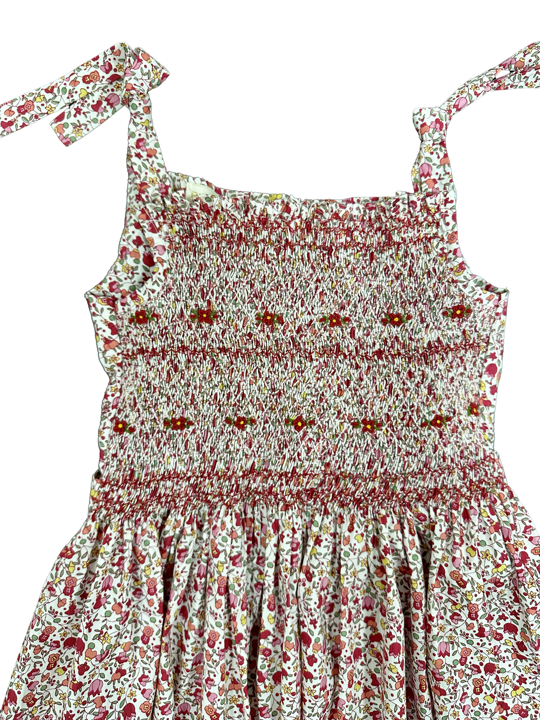 Pink Floral Hand-smocked Summer Dress | adult