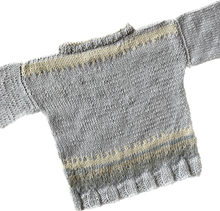Load image into Gallery viewer, Pale Grey Hand-knitted Jumper | years 1-2
