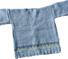 Load image into Gallery viewer, Blue Hand-knitted Cardigan | months 3-6
