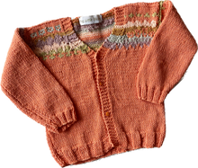 Load image into Gallery viewer, Orange Hand-knitted Cardigan | years 1-2

