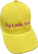 Load image into Gallery viewer, Kids Yellow Peak Hat with Pink Embroidery
