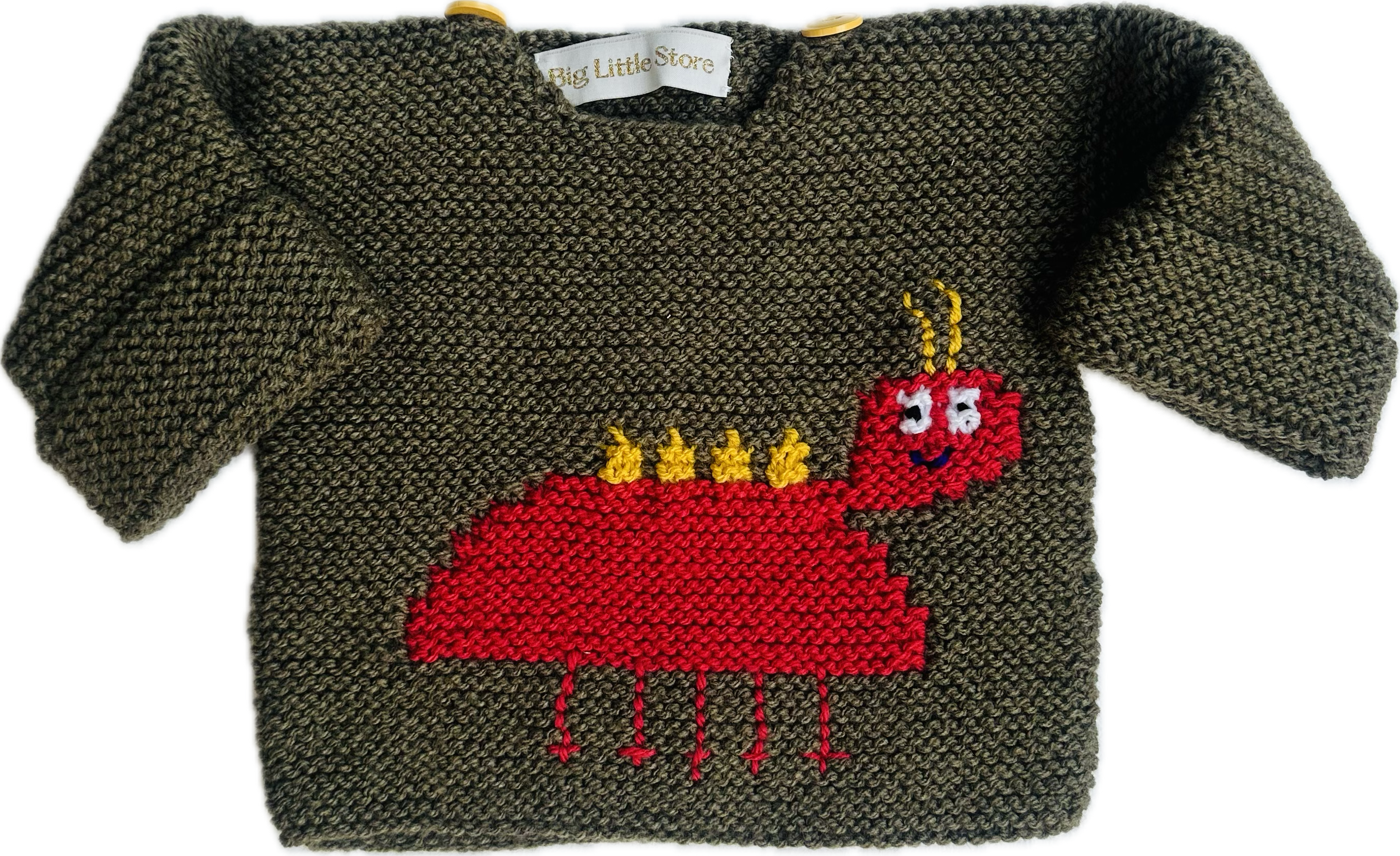 Hand-Knitted Bug Jumper
