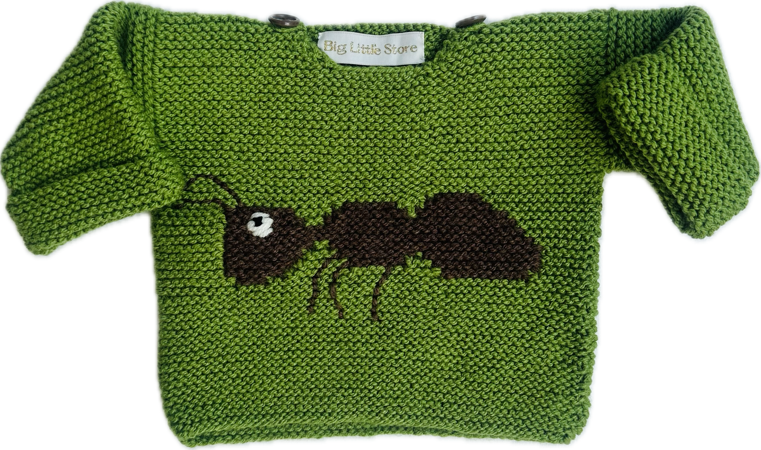 Hand-Knitted Bug Jumper
