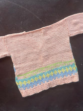 Load image into Gallery viewer, Pink Wool Hand-Knitted Cardigan | years 2-3
