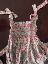 Load image into Gallery viewer, Pink &amp; Green Hand-smocked Summer Dress
