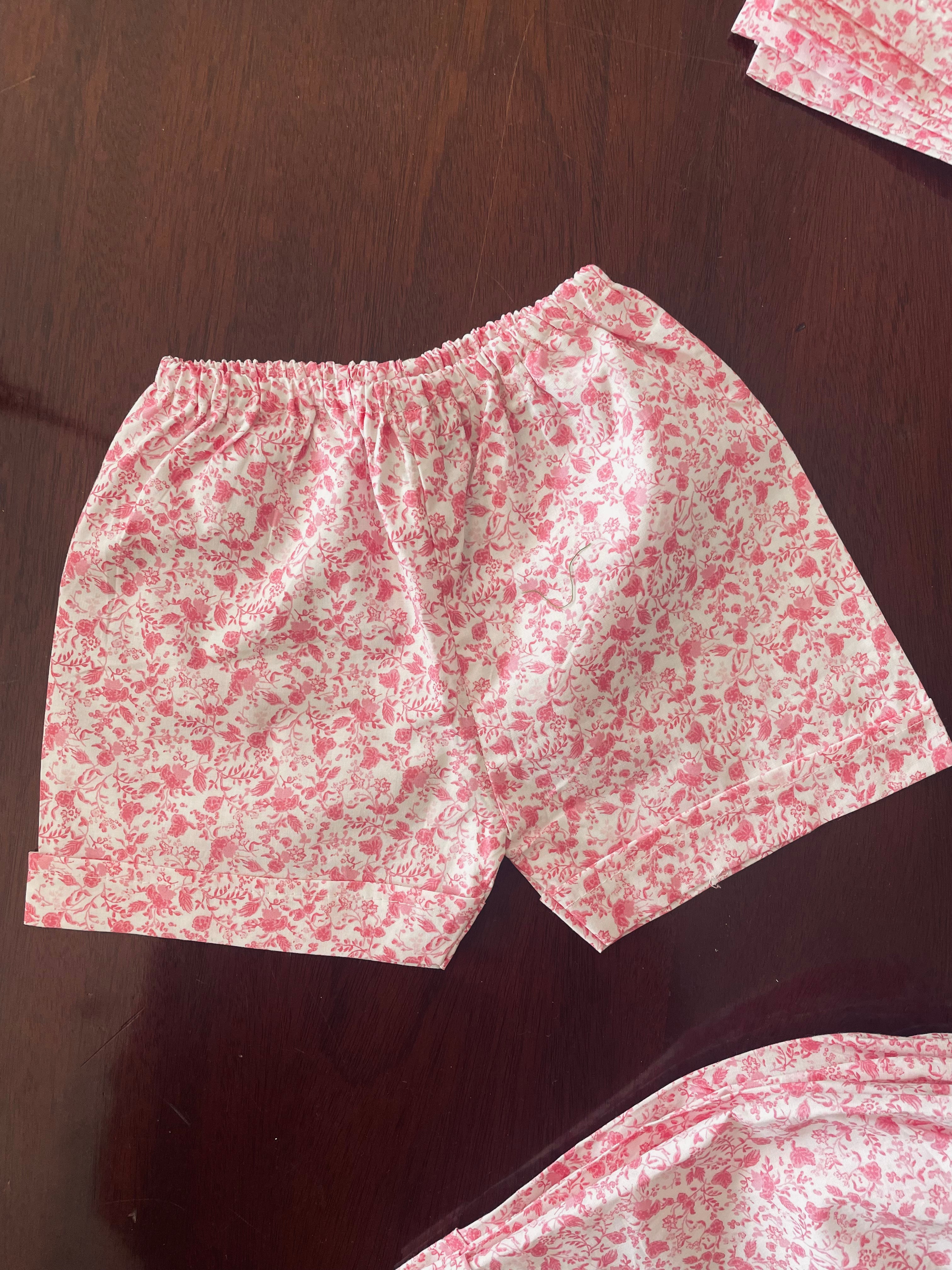 Pink Liberty Print Floral Shorts