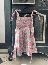 Load image into Gallery viewer, Pink &amp; Green Hand-smocked Summer Dress
