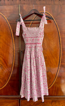Load image into Gallery viewer, Pink Floral Hand-smocked Summer Dress | adult
