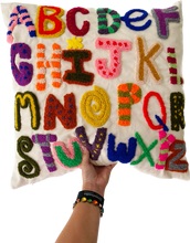 Load image into Gallery viewer, Big alphabet cushion (made to order)
