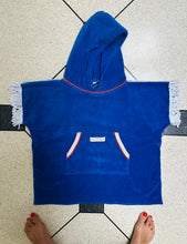 Load image into Gallery viewer, Kids Towel Poncho_Blue
