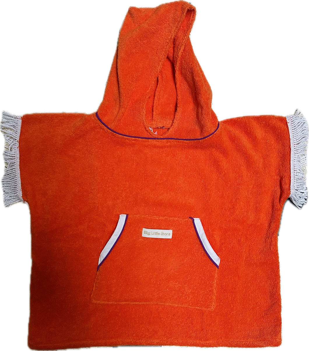 Kids Towel Poncho_Orange