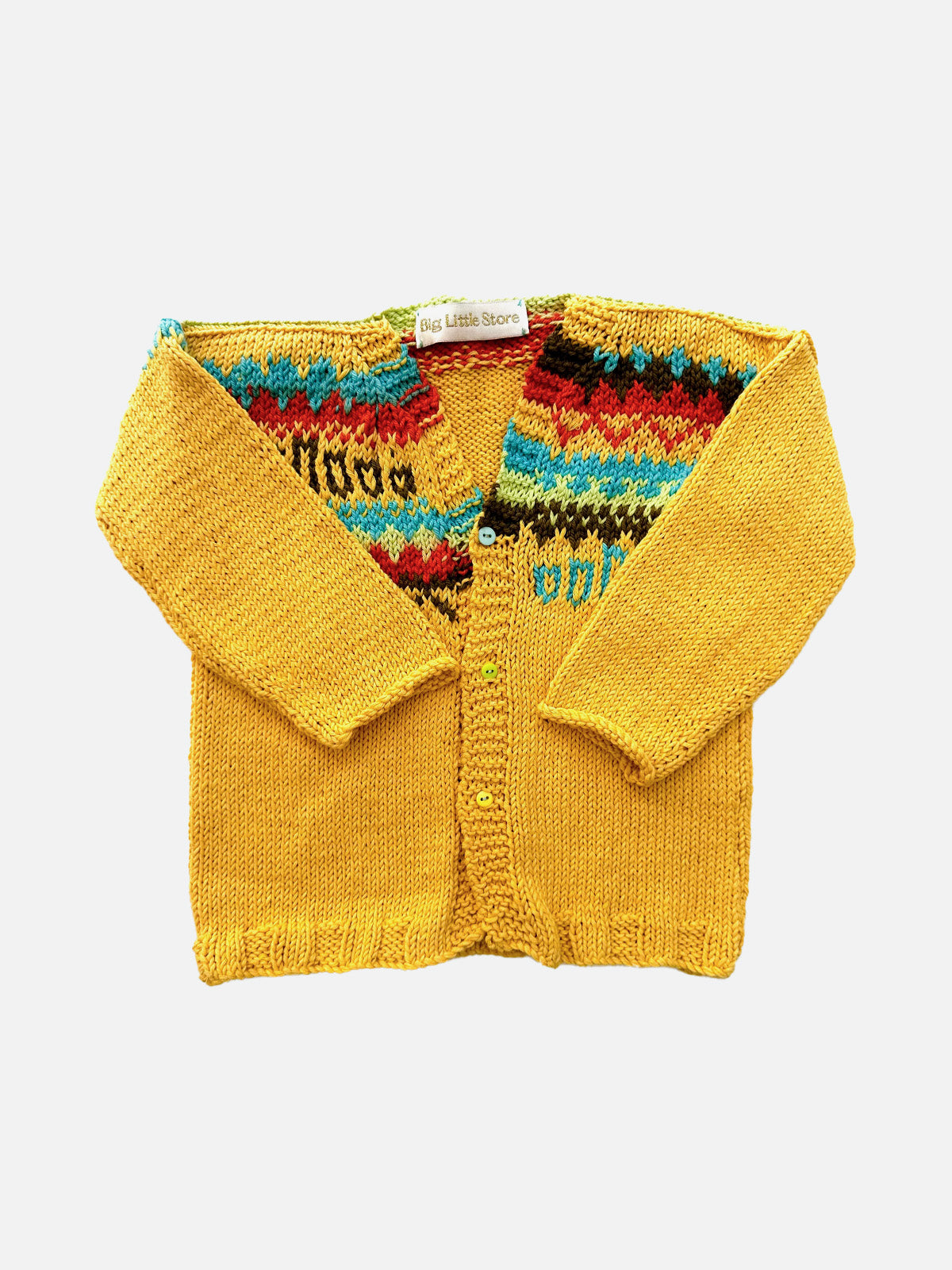 Hand-Knitted Colourplay Cardigan