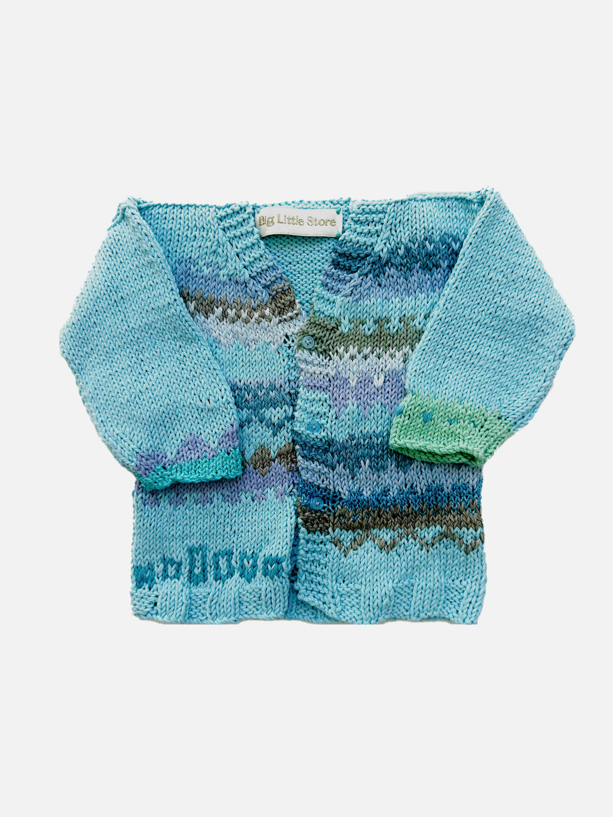 Hand-Knitted Colourplay Cardigan