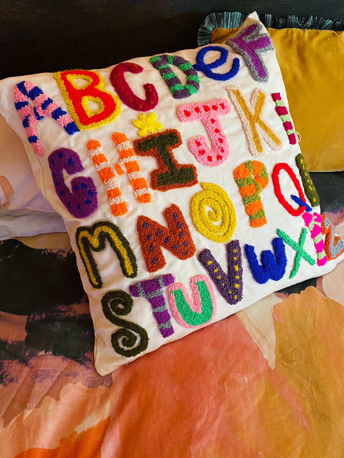Big alphabet cushion (made to order)