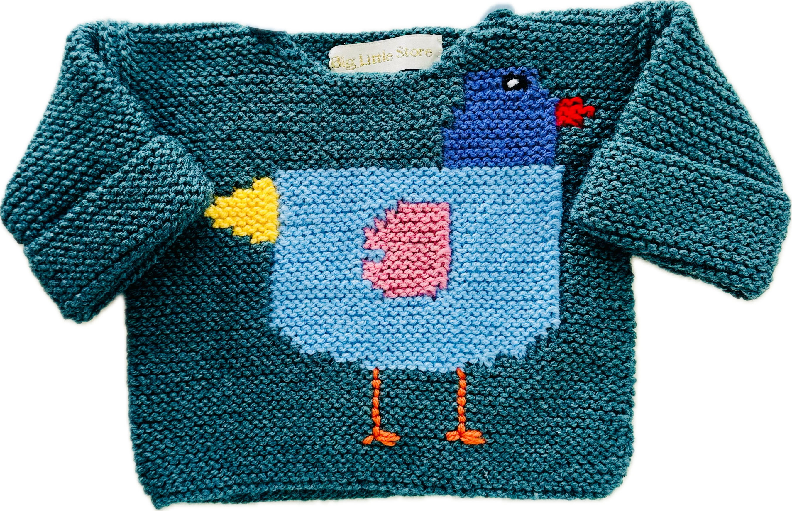 Hand-Knitted Bird Jumper