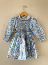 Load image into Gallery viewer, Liberty Print Hand-smocked winter dress #43
