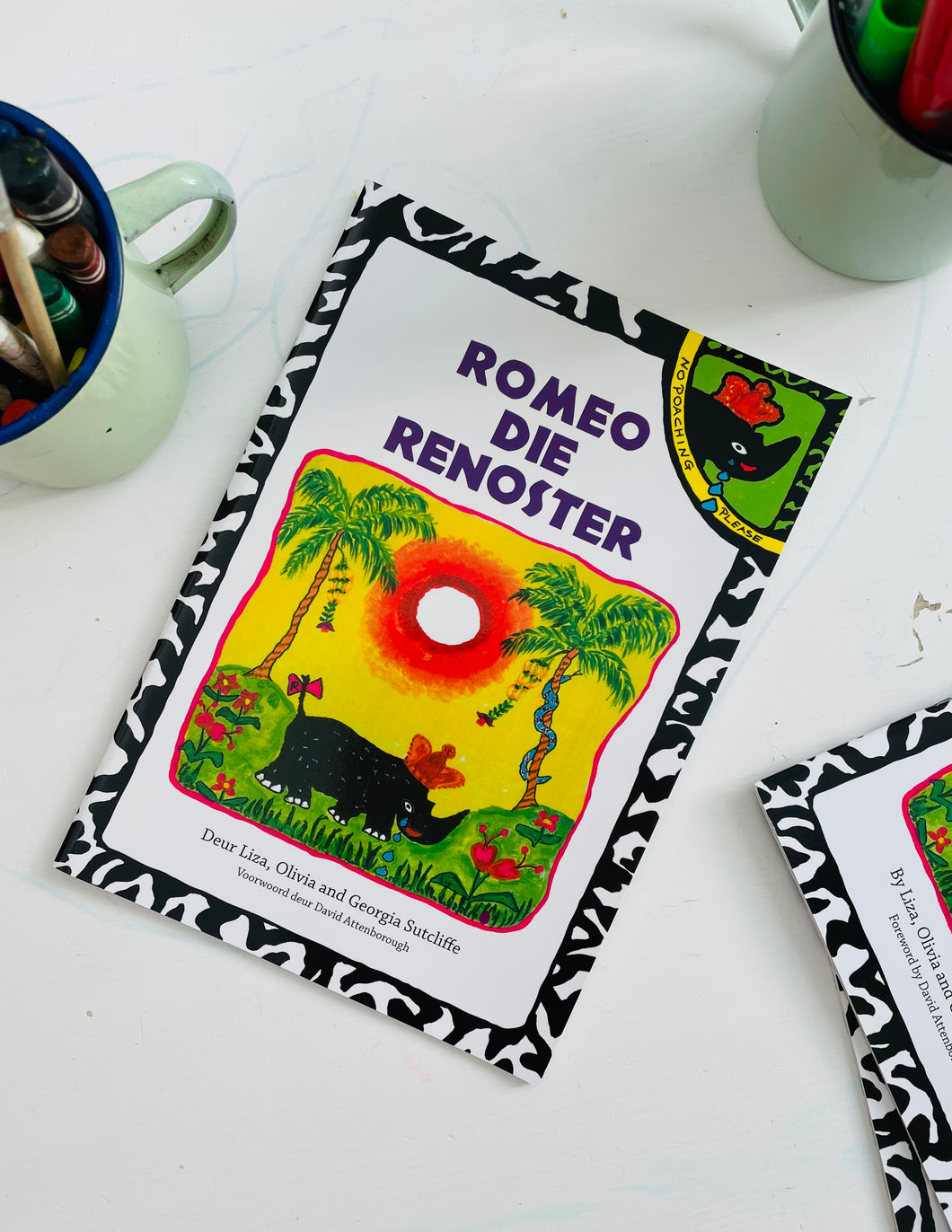 Romeo the Rhino Storybook in Afrikaans