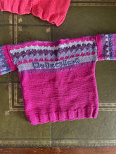 Load image into Gallery viewer, Yes purple Hand-knitted Cardigan #72
