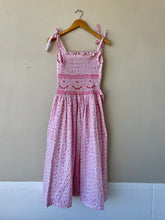 Load image into Gallery viewer, Pink Floral Hand-smocked summer dress #adult size
