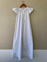 Load image into Gallery viewer, Adult white market dress with blue stitch
