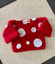 Load image into Gallery viewer, Yayoi Red Polka Dot Jumper | months 3-6
