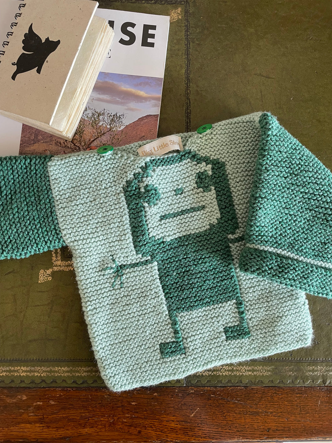 Little Green Man jumper | months 6-18