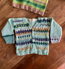 Load image into Gallery viewer, Ocean Blues Hand Knitted Cardigan
