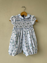Load image into Gallery viewer, Hand-smocked summer romper
