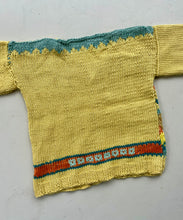 Load image into Gallery viewer, Vintage Yellow Hand-knitted Cardigan - 1-2 years
