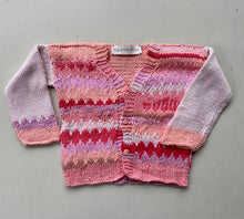 Load image into Gallery viewer, Pastel Pink Hand-knitted Cardigan - 1-2 years
