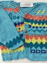 Load image into Gallery viewer, Blue Skies Hand-knitted Cardigan 1-2 years
