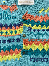 Load image into Gallery viewer, Blue Skies Hand-knitted Cardigan 1-2 years
