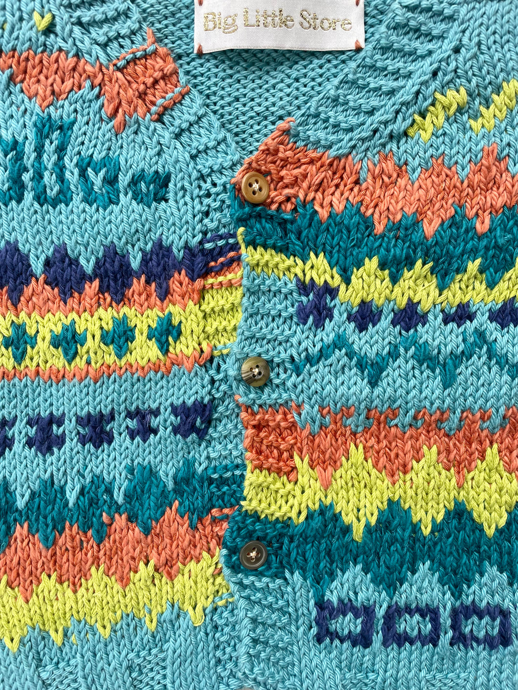 Blue Skies Hand-knitted Cardigan 1-2 years