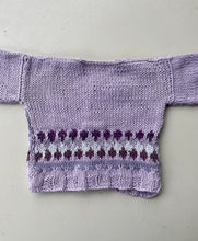 Load image into Gallery viewer, Pastel Purple Hand-knitted Cardigan 3-6 months
